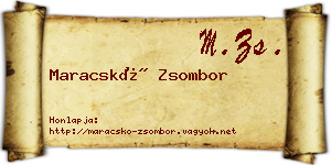 Maracskó Zsombor névjegykártya